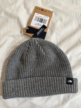 The North Face Gray Knit Cuffed Beanie